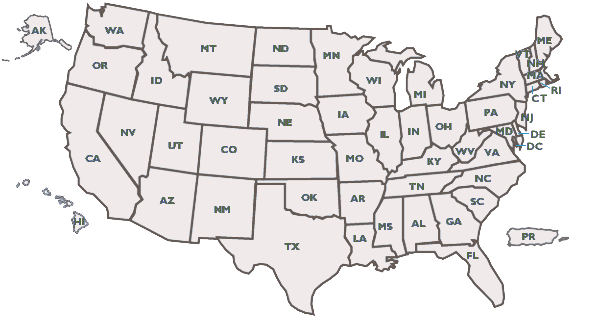 Map of the United States