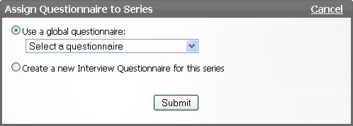 Add or create questionnaire
