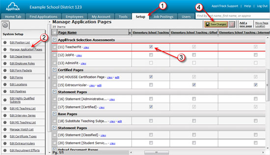 Description: AppliTrack: Manage Application Pages, with the Teaching Style Inventory page