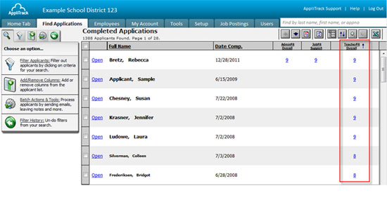 Description: AppliTrack: Manage Application Pages, with the Teaching Style Inventory page