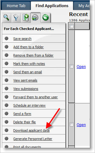 Download Applicant Data