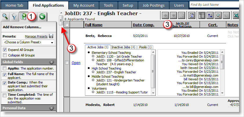Vacancy Date Submitted